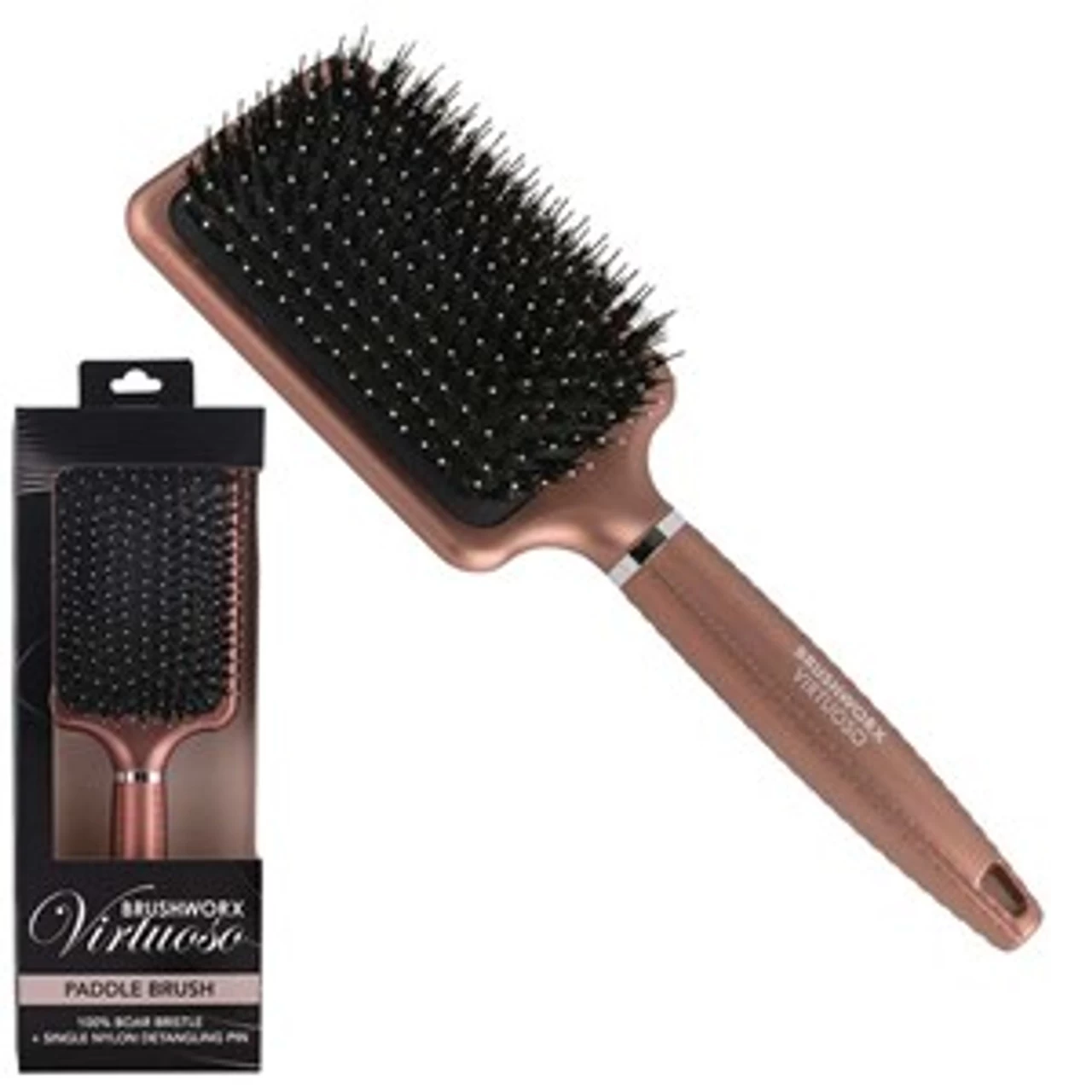 Brushworx Virtuoso Paddle Brush Mixed Bristle - Boar Paddle Brush