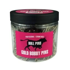 Bull Pins - Gold Bobby Pins Strong Hold 2" 250gTub