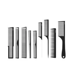 L3VEL3 9 Piece Hair Comb Set With Pouch