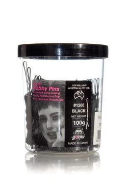 555BobbyPins 1.5" Black 100gm