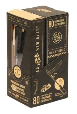 Better Barber Razor Plus 80 Disposable Razor Heads - Starter Kit Black