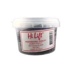 Hi Lift Bobby Pins Black 250g Tub