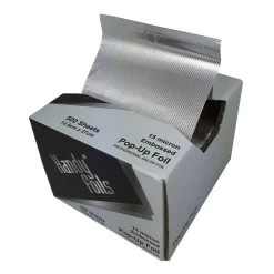 Handy FoilPop-Up 500 Sheets 15 Micron Embossed 12.5cm X 27cm - Silver