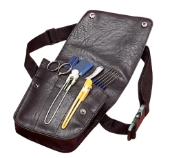 Tool Bag - 6 Pocket Pouch With Waist Belt - Leather #02514